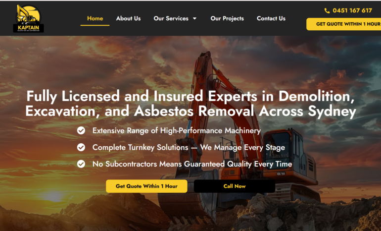 Kaptain Excavation and Earthmoving-kaptainexcavationandcivil.com.au